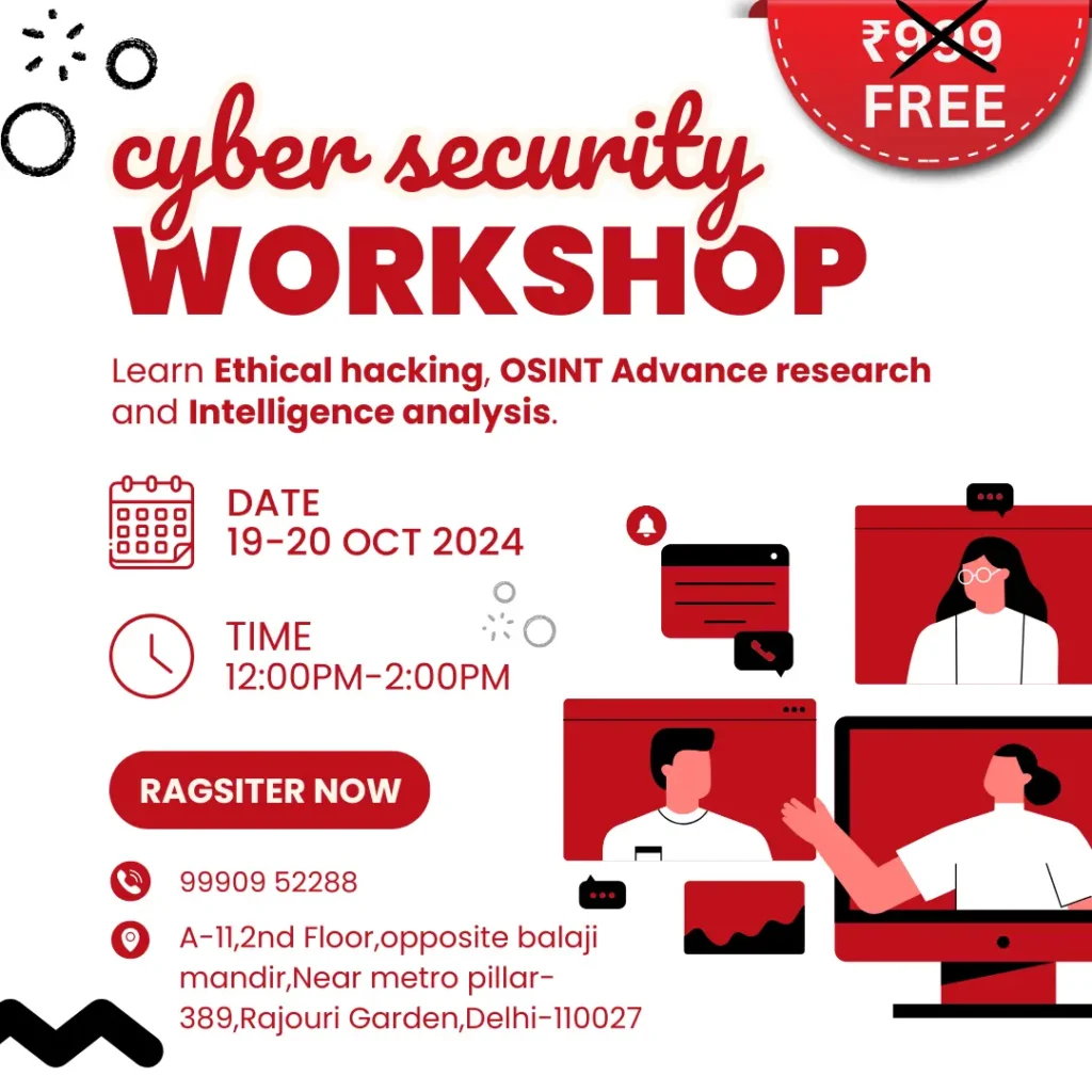 Cyber security workshop ad creative.